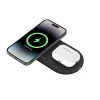Base de carga 2 en 1 inalambrica plana Qi2 con USB-C Belkin negra
