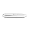 Base de carga 2 en 1 inalambrica plana Qi2 con USB-C Belkin blanca