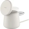 Base de carga 2 en 1 inalambrica Qi2 Belkin blanca