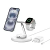 Base de carga 3 en 1 BoostCharge Qi2 15W Belkin blanca