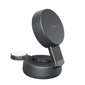 Base de carga 2 en 1 BoostCharge Qi2 15W Belkin Negra