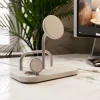 Base de carga 4 en 1 Wireless 60W USB-C Zens blanca