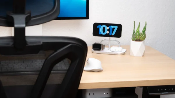 Base de carga 4 en 1 Wireless 60W USB-C Zens blanca