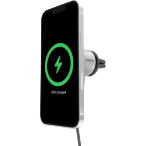 Cargador de auto inalámbrico Qi2 Boostcharge Pro Belkin gris