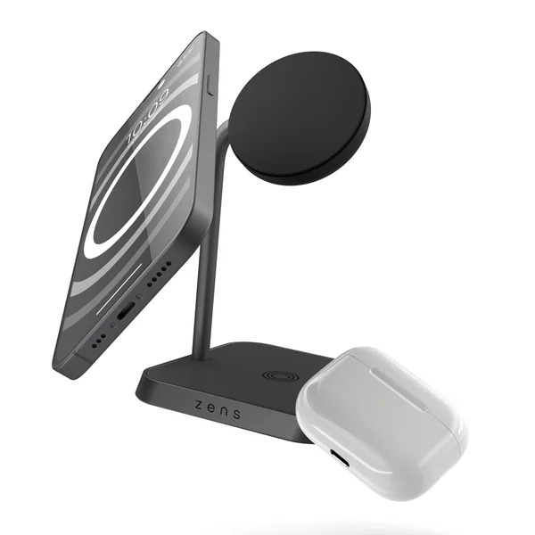 Base de carga 2 en 1 inalambrica Office Charger 2 Zens negra